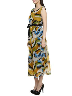 multicolour chiffon dress - 9840978 - Standard Image - 2
