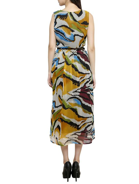 multicolour chiffon dress - 9840978 - Zoom Image - 3