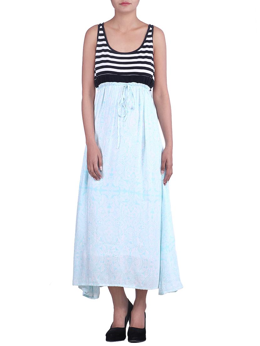 blue,white black color cotton dress - 9861115 - Zoom Image - 1