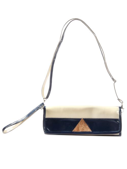 adorable navy blue and white wristlet clutch - 986156 - Very Small Image - 1