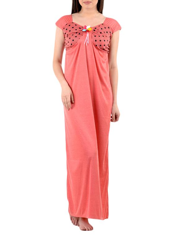 pink color cotton nighty - 9863467 - Zoom Image - 1