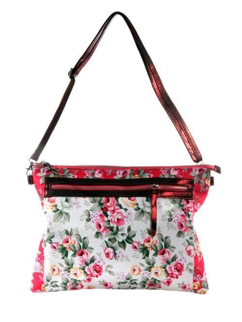 red floral print laptop sleeve/ sling - 986584 - Very Small Image - 1