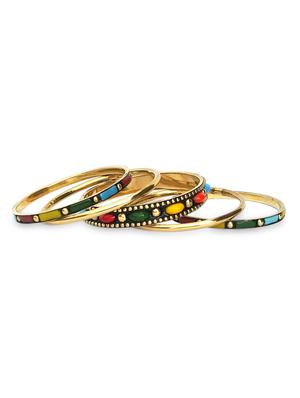 multicolor metallic bangles set - 9878808 - Standard Image - 2