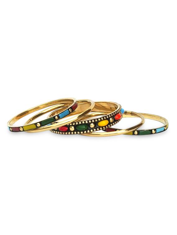 multicolor metallic bangles set - 9878808 - Zoom Image - 2