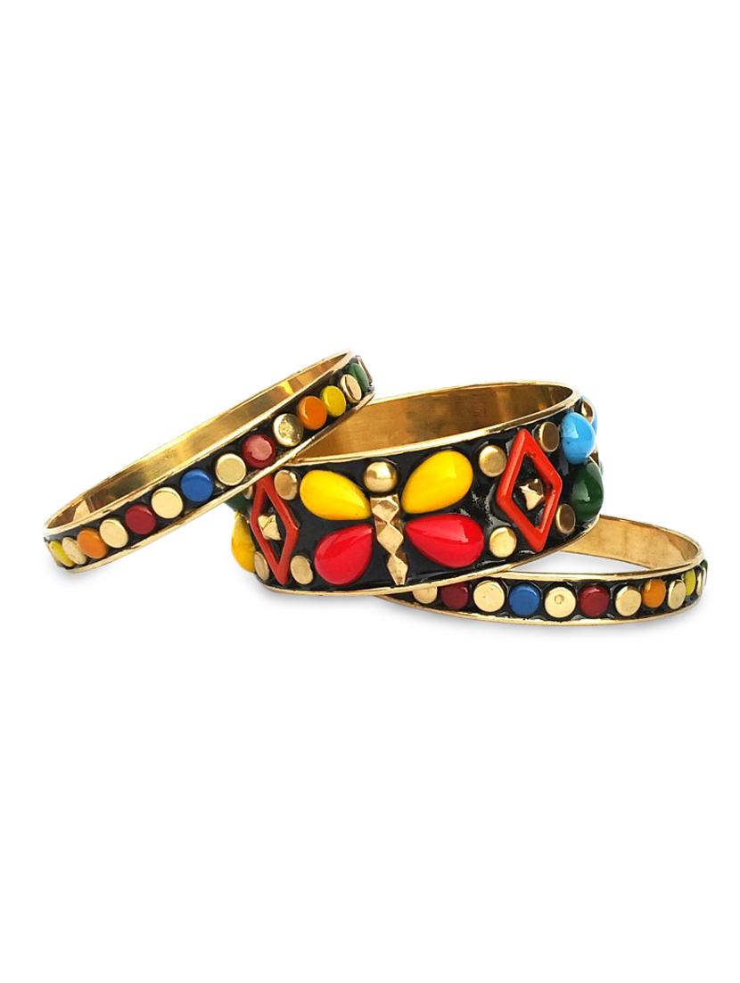 multicolor metallic bangles set - 9878859 - Zoom Image - 2