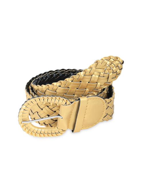 golden Leatherette belt - 9879581 - Standard Image - 1