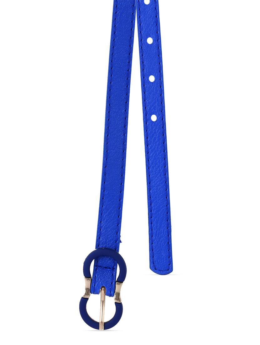 blue leatherette belt - 9879640 - Zoom Image - 2