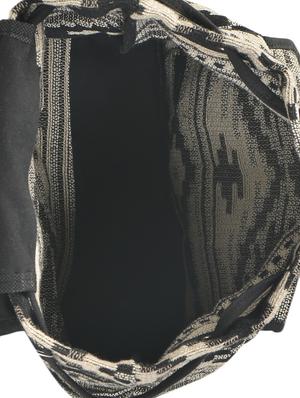 black woven canvas back-pack - 989324 - Standard Image - 3