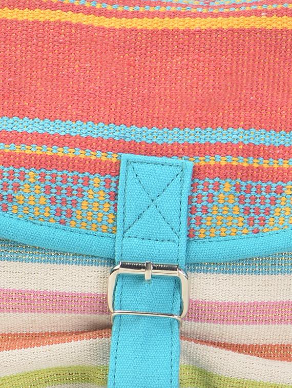 color block stripes canvas woven cross bag - 989327 - Zoom Image - 4