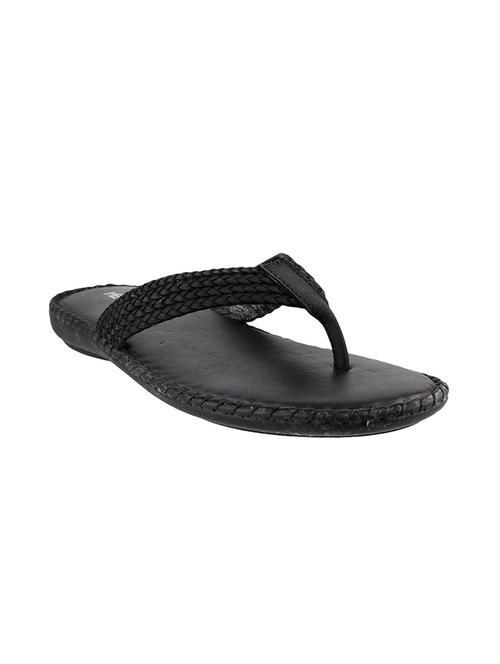 black leatherette toe separator sandals - 9901420 - Standard Image - 1
