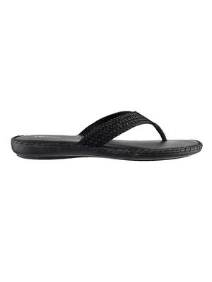 black leatherette toe separator sandals - 9901420 - Standard Image - 2