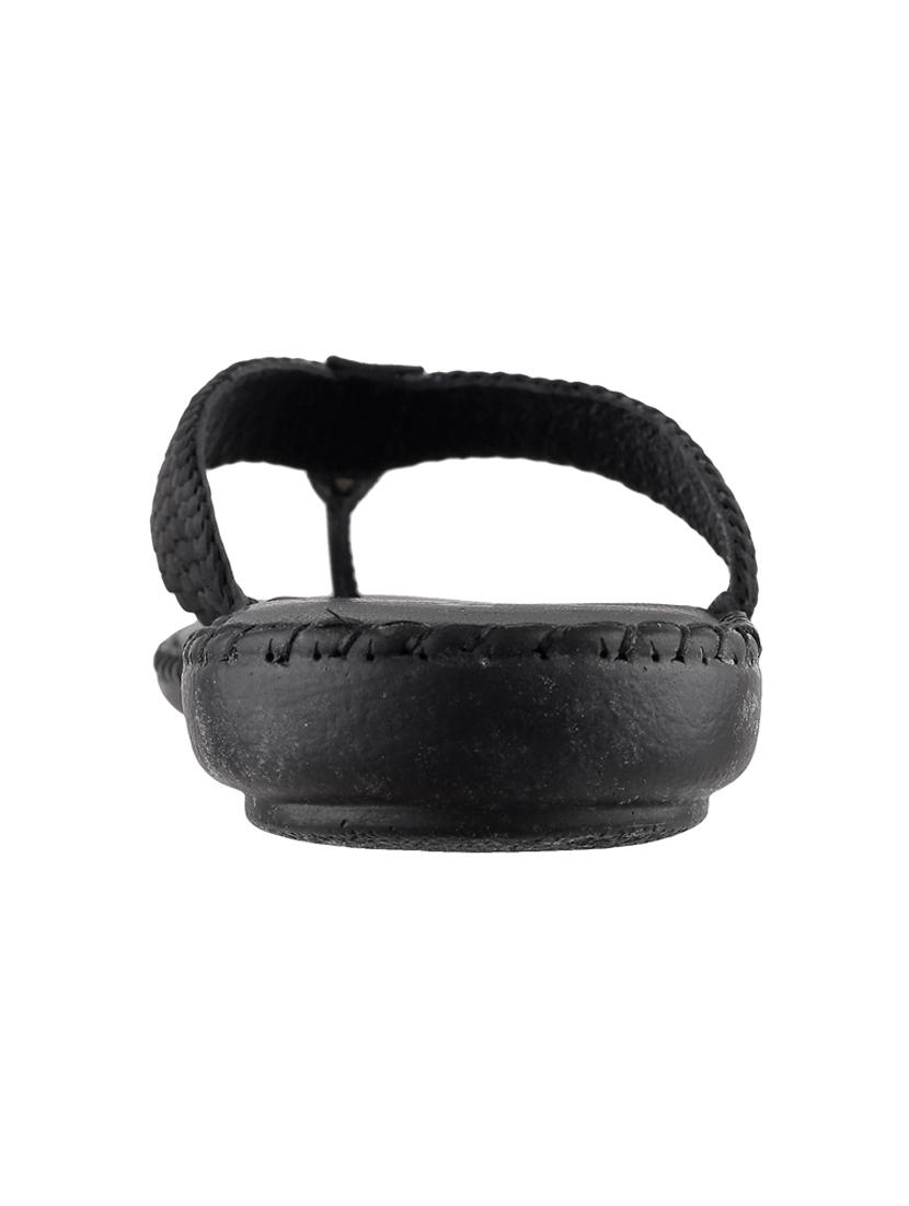black leatherette toe separator sandals - 9901420 - Zoom Image - 3