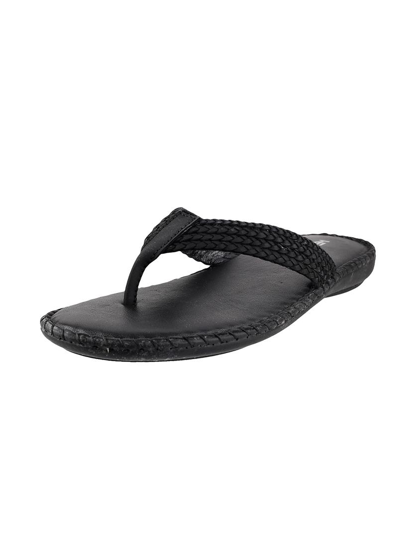 black leatherette toe separator sandals - 9901420 - Zoom Image - 6