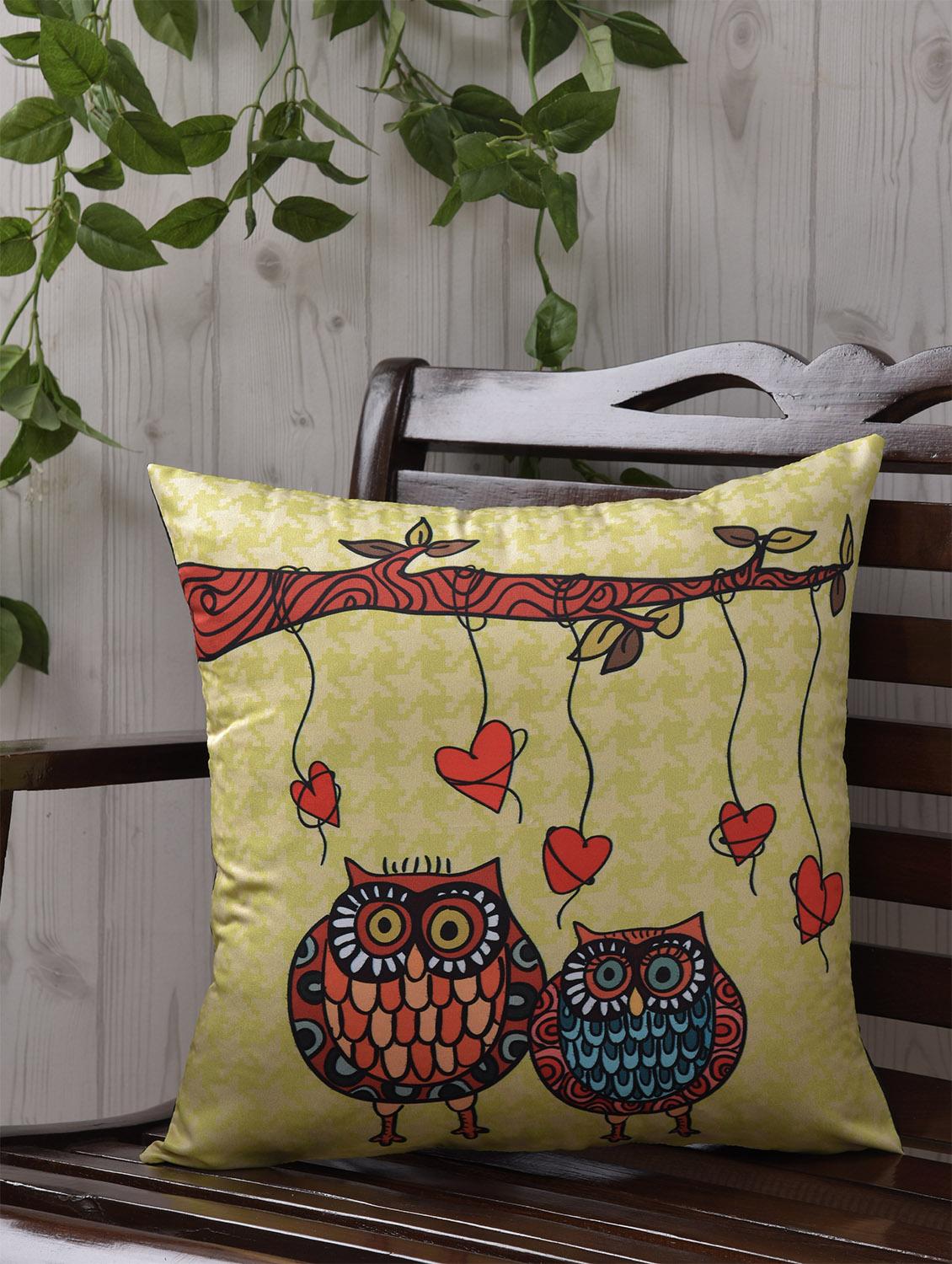 owl print quirky cushion cover - 990680 - Zoom Image - 1