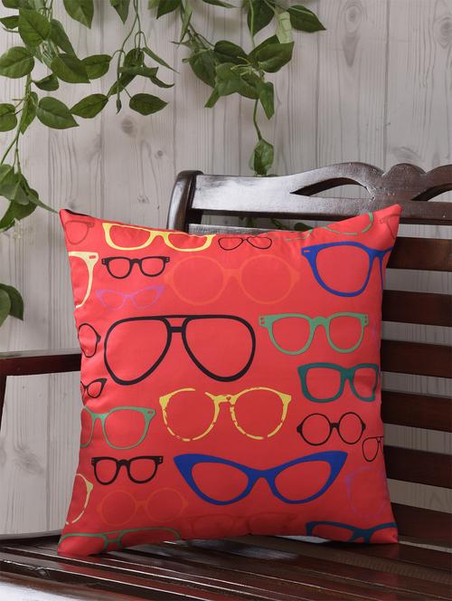 sunglasses print silk cushion cover - 990681 - Standard Image - 1