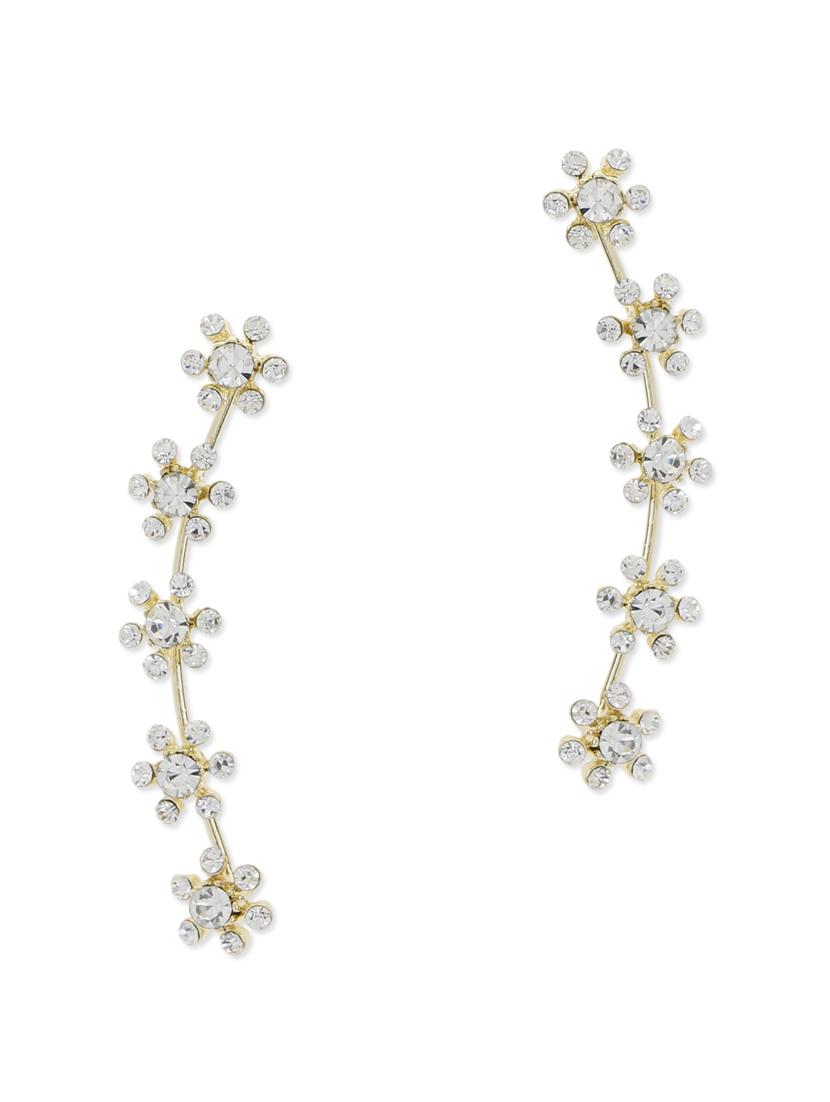 white embellished earrings - 9934725 - Zoom Image - 1