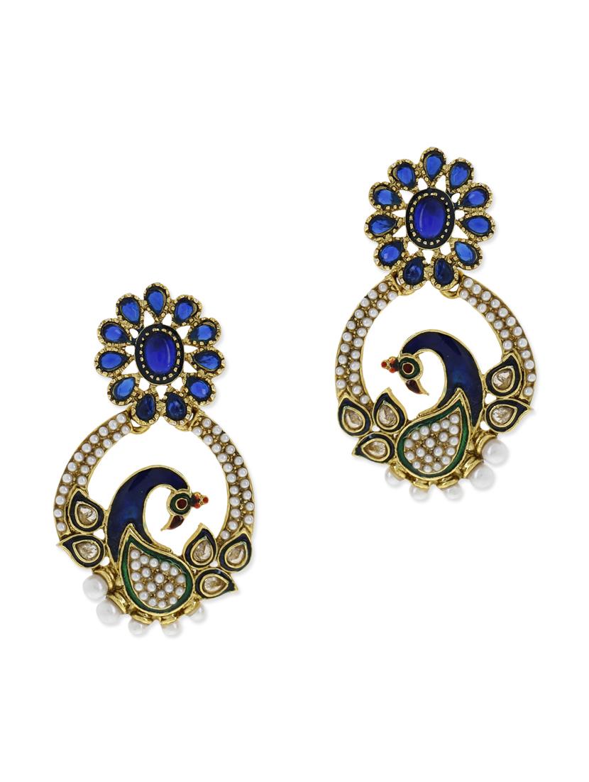 blue embellished earrings - 9934833 - Zoom Image - 1