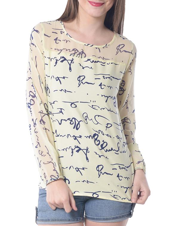 quirky print long sleeved top - 9950366 - Zoom Image - 1