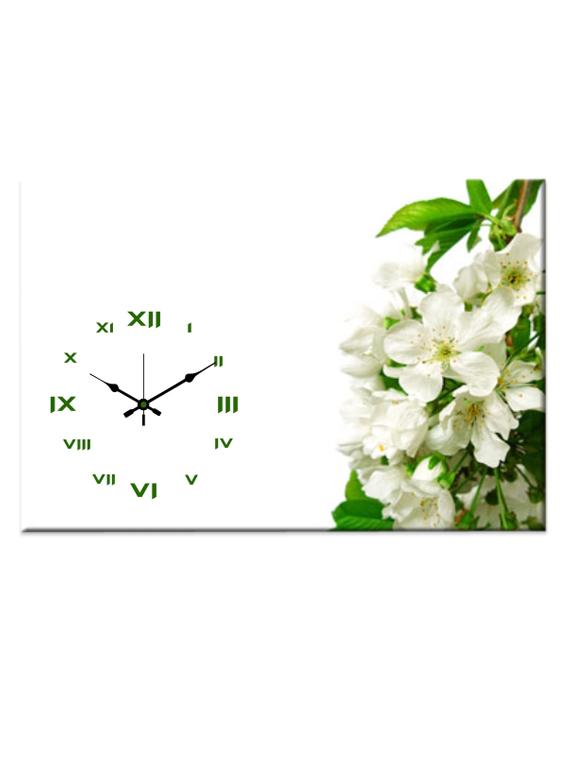 white and green floral wall clock - 996242 - Zoom Image - 1