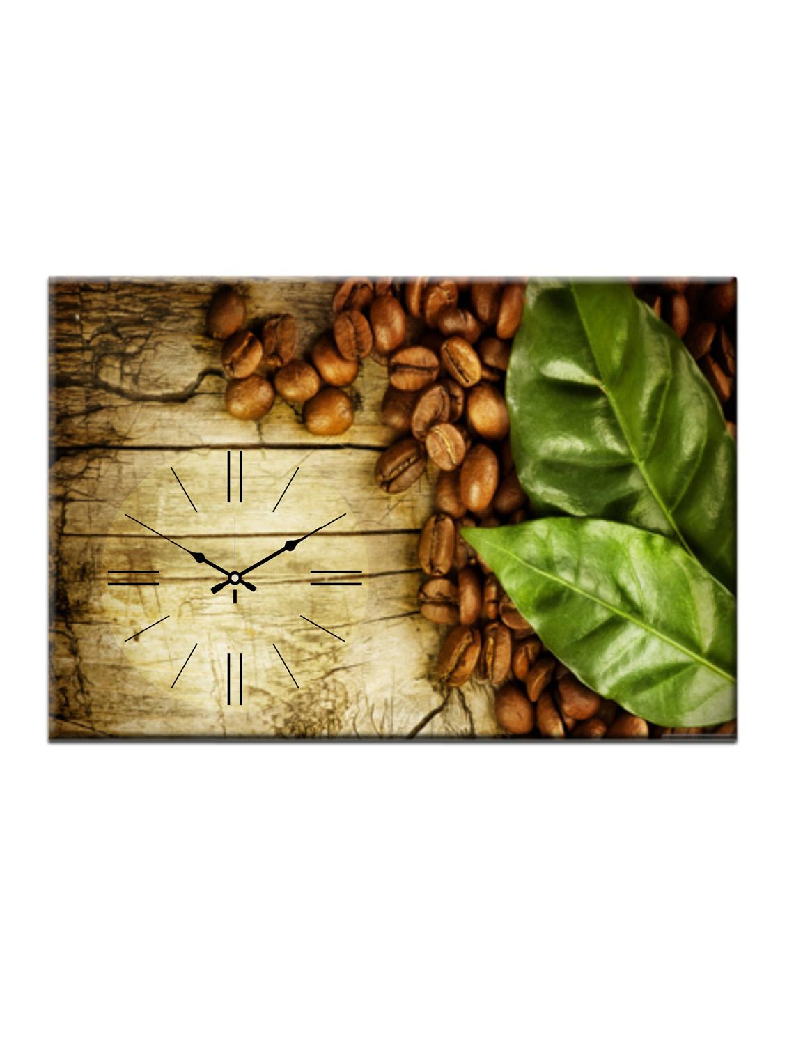 coffee bean photo print wall clock