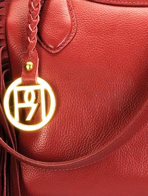 red fringed pure leather handbag - 9963767 - Standard Image - 4