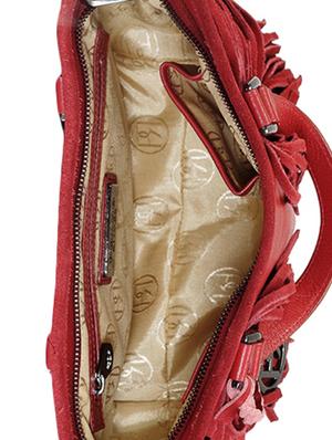 red fringed pure leather handbag - 9963777 - Standard Image - 3
