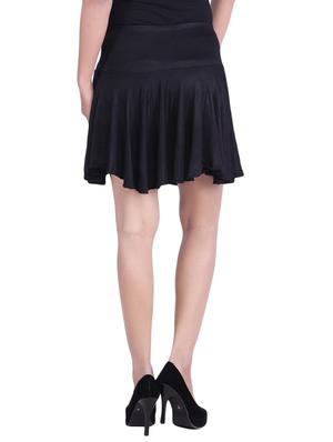 black cotton solid mini skirt - 9964867 - Standard Image - 3