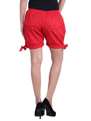 red cotton solid short - 9964874 - Standard Image - 3
