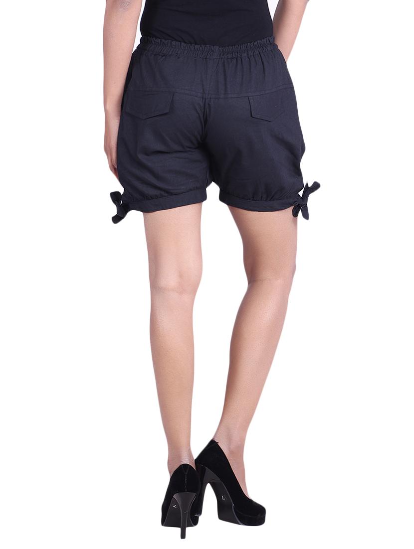 black cotton solid short - 9964877 - Zoom Image - 3