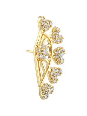 golden metal alloy embellished earing - 9966915 - Standard Image - 2