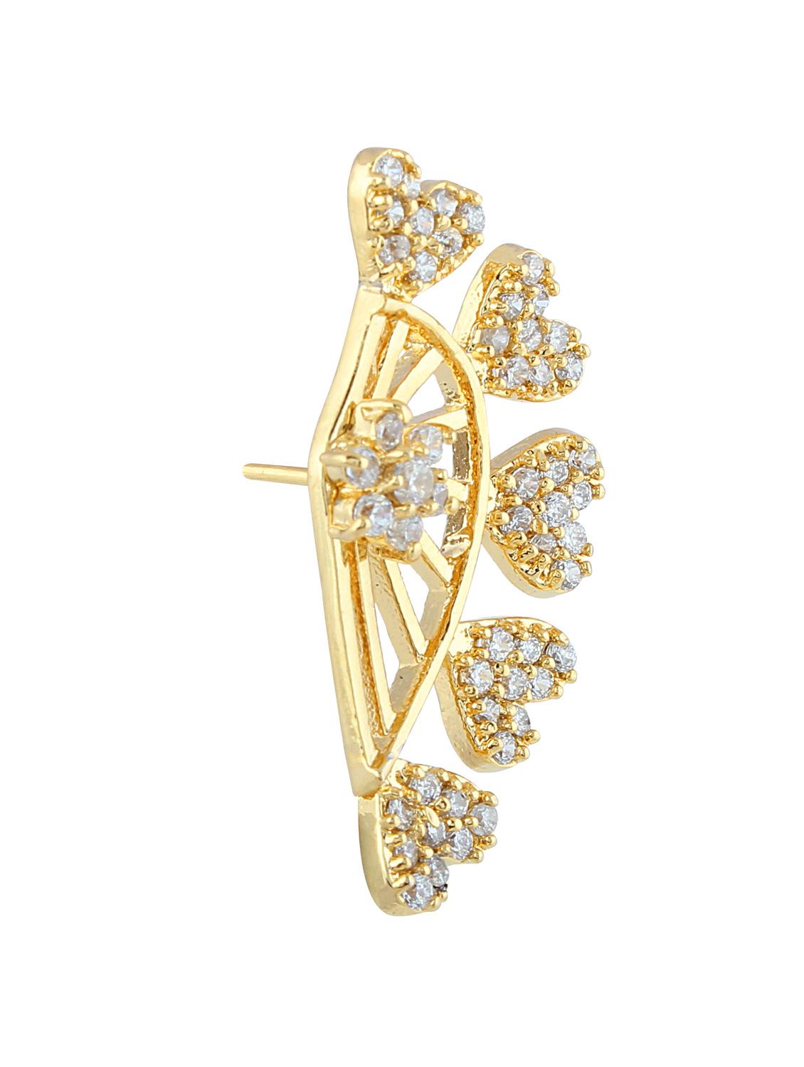 golden metal alloy embellished earing - 9966915 - Zoom Image - 2