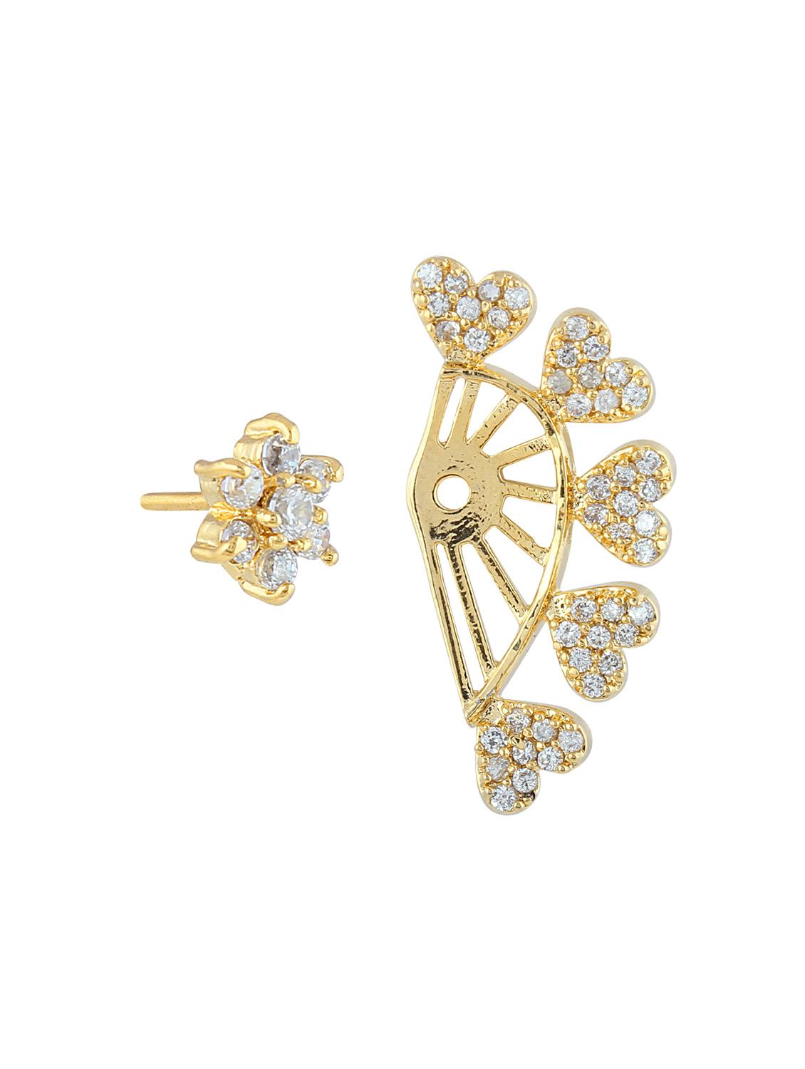 golden metal alloy embellished earing - 9966915 - Zoom Image - 3