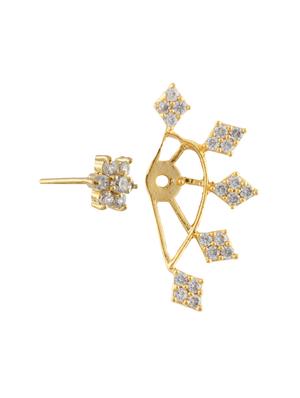 golden metal alloy embellished earing - 9966924 - Standard Image - 2