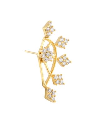 golden metal alloy embellished earing - 9966924 - Standard Image - 3