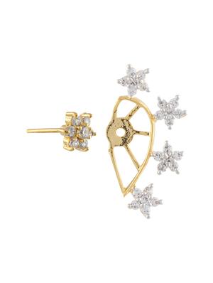 golden metal alloy embellished earing - 9966940 - Standard Image - 3