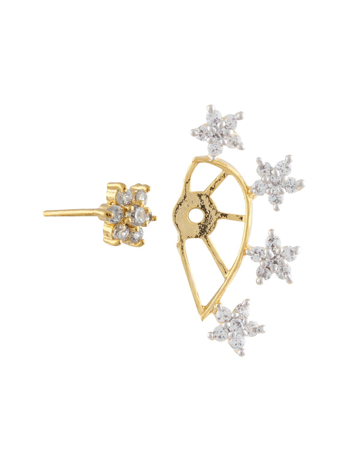 golden metal alloy embellished earing - 9966940 - Zoom Image - 3