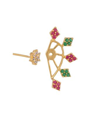 multi colored metal alloy embellished earing - 9966956 - Standard Image - 2