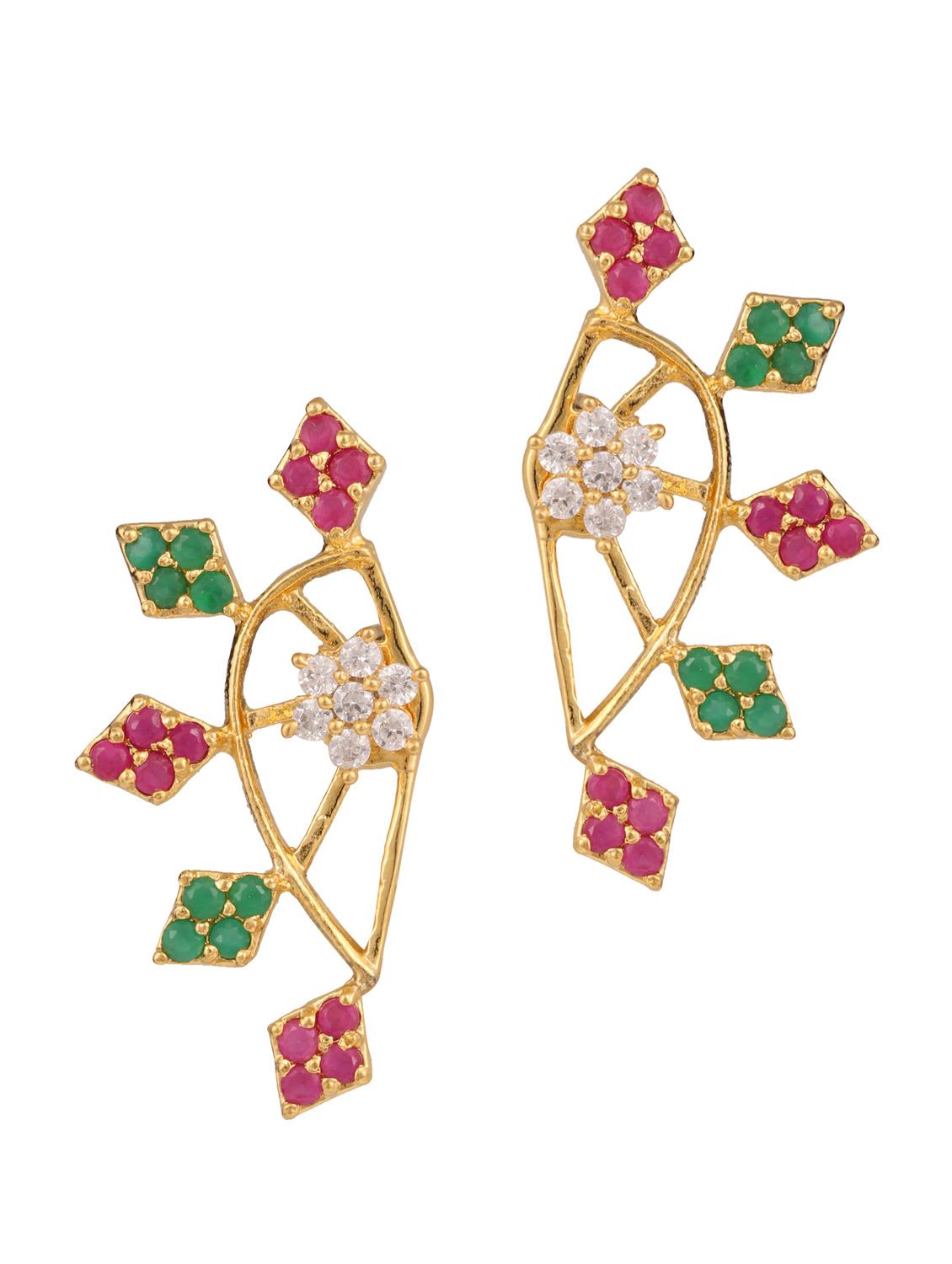 multi colored metal alloy embellished earing - 9966956 - Zoom Image - 1