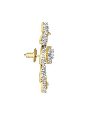 golden metal alloy embellished earing - 9966975 - Standard Image - 2