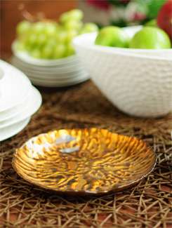 Gold Coral Snack Plate - FOYER