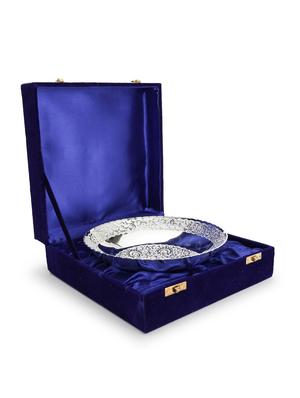 silver brass decorative tray and bowl - 9985716 - Standard Image - 4