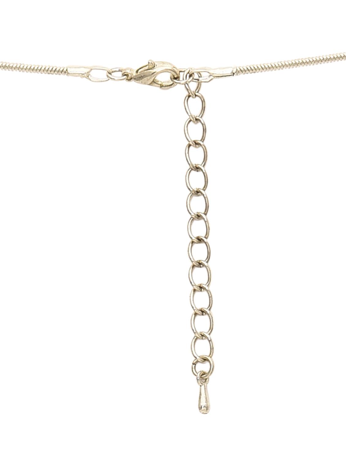 silver plated circular shaped necklace - 9989207 - Zoom Image - 4