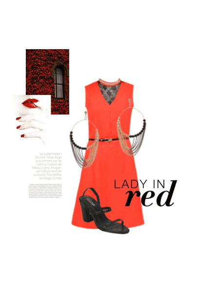 Lady in red
