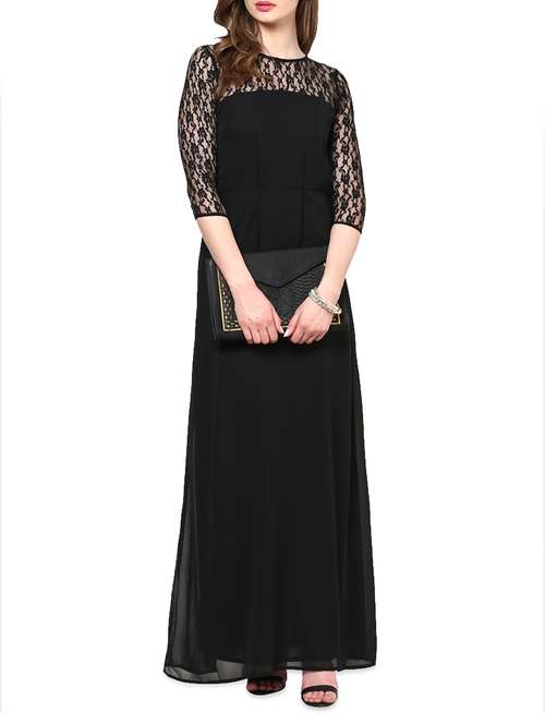 simple floor touch gown