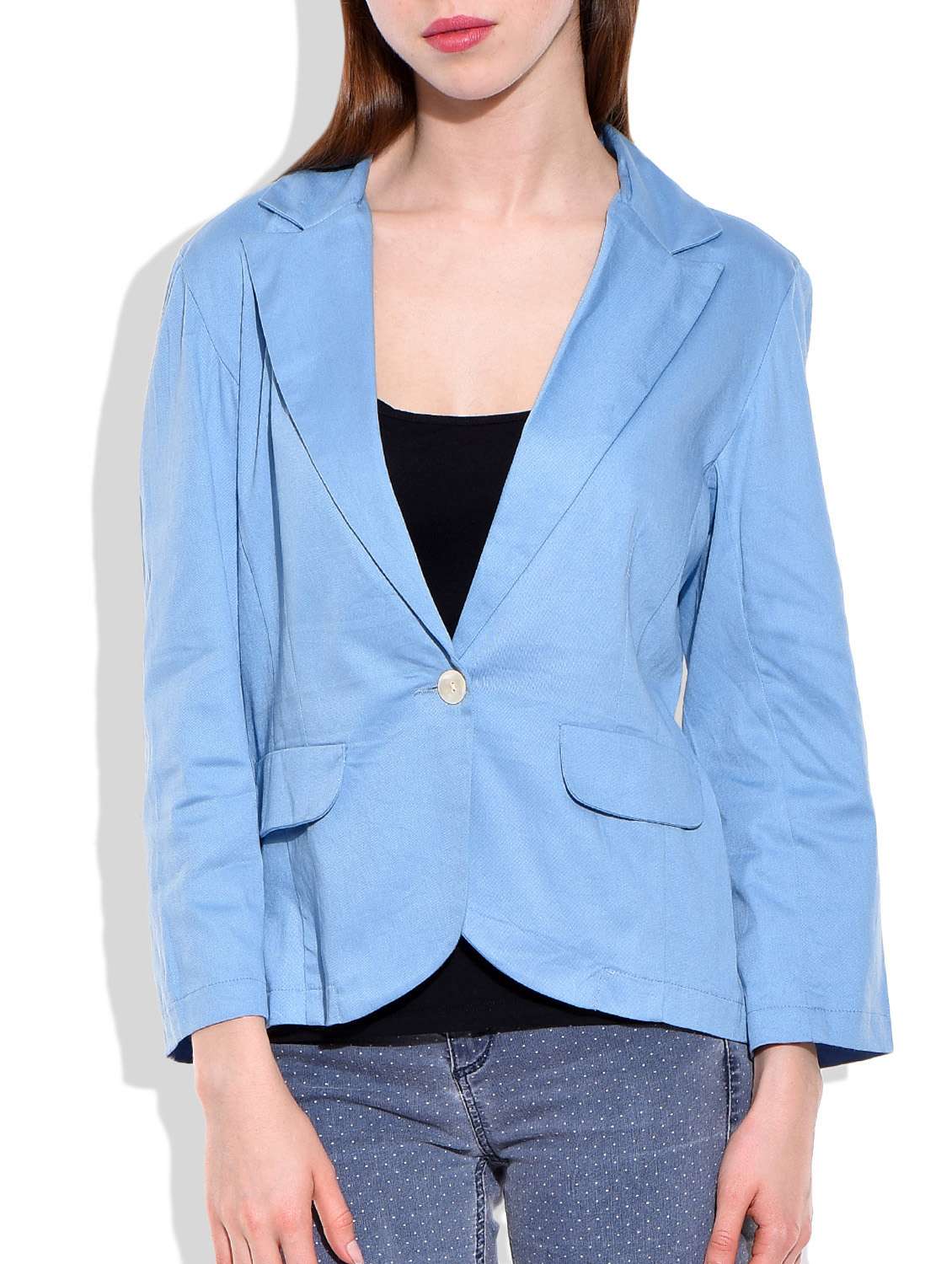 Buy Navy Blue Blazers For Women in India Limeroad page 3