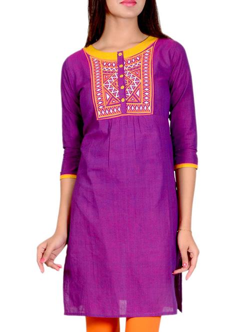 Purple Cotton Dress