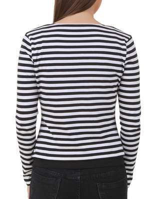 black and white striped shrug