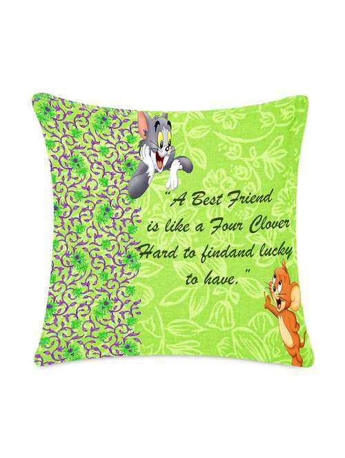 Buy Tom Jerry Digitally Printed Cushion Cover For Unisex From