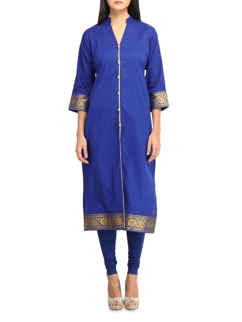 zari border kurtis
