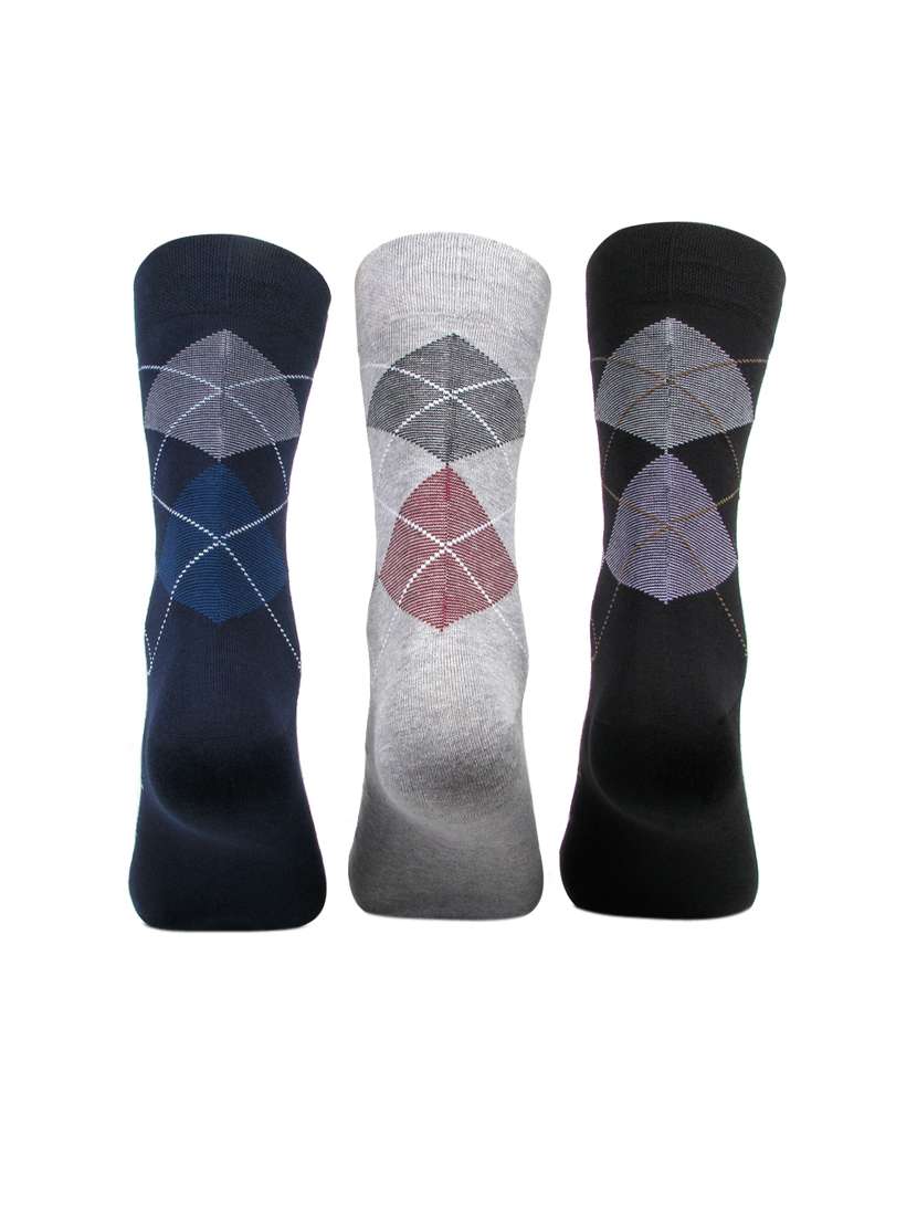 Multi Colored Cotton Sock Sock Set Of 3